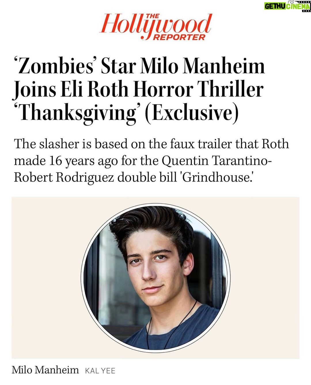 Milo Manheim Instagram - There will be no leftovers 🔪🦃🩸🩸