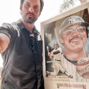 Milo Ventimiglia Instagram - When I was a kid my parents took my sisters and I to the “Big A” to watch Mr October stand at the plate for the @angels. He was my favorite ball player as a kid. Him and Nolan Ryan.  Here’s to Mr. @reggiejackson44 and my 44th go around the sun. Orange, CA. MV