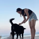 Mimi Chakraborty Instagram - Meet grumpy Helen nd cute baby boys🐕🌊🐈