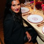 Mindy Kaling Instagram - Is black leather my staple now? Am I from the Matrix? SO much fun celebrating @veronicabeard with old friends and new! What a way to end fashion week! #veronicabeard #ad