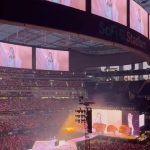 Mindy Kaling Instagram - Thank you so much @sofi and @taylorswift for the best first concert EVER for my daughter, Kit! She swapped friendship bracelets all night and got to hear her favorite Taylor song live, Cruel Summer! It was such a magical night. SoFi Stadium