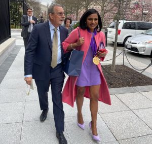 Mindy Kaling Instagram - A little while ago, I got a call from Dr. Maria Rosario Jackson that the National Endowment of the Arts and the office of the President wanted to give me the National Medal of Arts for my work in television and as an author. I’m still processing how to receive the news. Yesterday, I went with my family to receive the medal at the White House. To hear the President speak about my parents, their journey to the United States, my late mother’s dreams for me, and the power of comedy to make people understand each other was almost too much to take in. It didn’t feel real! I mean, I was sitting next to GLADYS KNIGHT. I guess I just want to express my heartfelt gratitude to @potus, @neaarts and @kamalaharris. And to say I promise to spend the rest of my life earning this medal because I don’t feel like I’ve earned it yet. I wish my mom could have been there, but what are you gonna do. Nothing is perfect, but yesterday was pretty close. I love everyone. Thanks @katelinden, Vinay Reddy and @picsschmicks for helping it all happen. ❤️