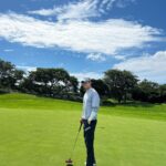 Minho Instagram - nice weather🌤️. nice putt. 엘리시안제주CC
