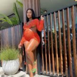 Miracle Watts Instagram – I wore orange lipstick to match my orange toes 🍊

Outfit @miracleskloset