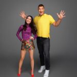 Miranda Cosgrove Instagram - Still can’t believe how tall @gronk is next to me 🤣 See you all April 9th for the @kidschoiceawards 💚