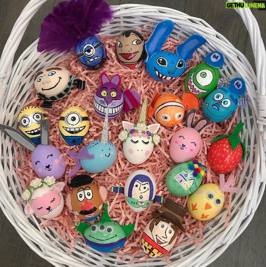 Miranda Cosgrove Instagram - Hope everyone had an amazing Easter! 🐰🥚🐥Here are my annual Easter Eggs. See if you can figure out which characters they are!