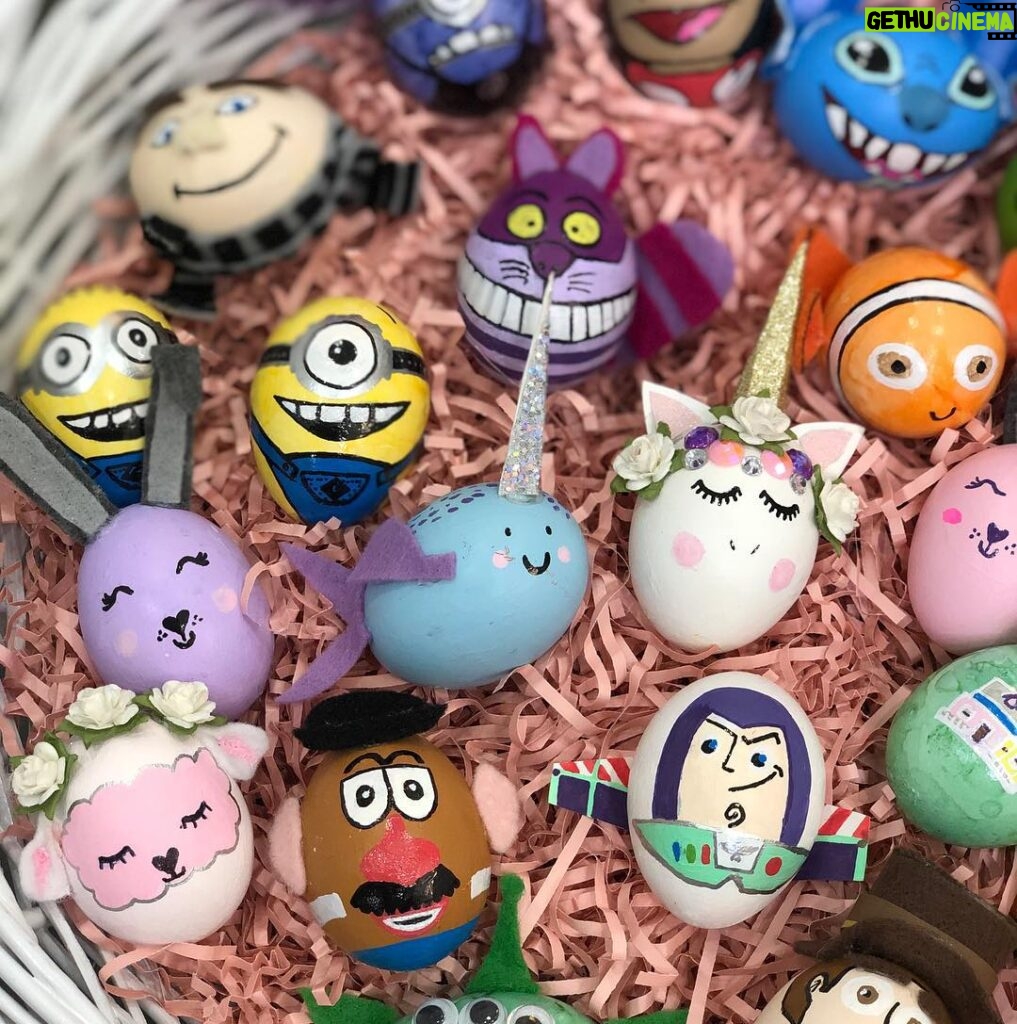 Miranda Cosgrove Instagram - Hope everyone had an amazing Easter! 🐰🥚🐥Here are my annual Easter Eggs. See if you can figure out which characters they are!