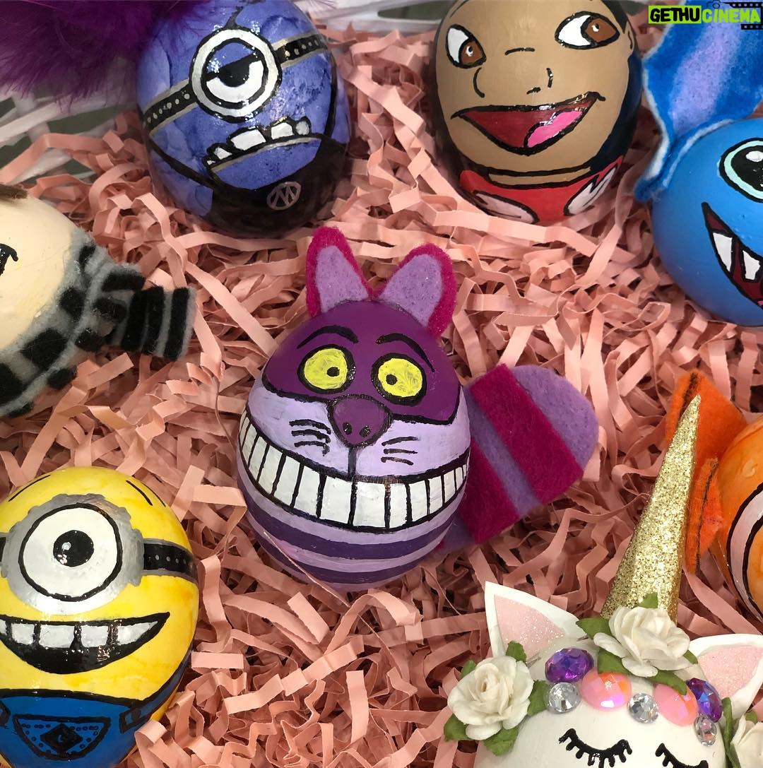 Miranda Cosgrove Instagram - Hope everyone had an amazing Easter! 🐰🥚🐥Here are my annual Easter Eggs. See if you can figure out which characters they are!