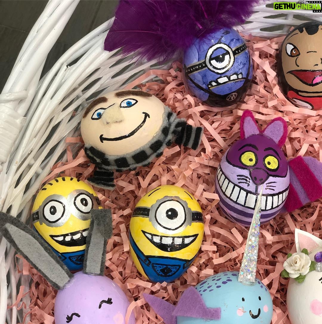 Miranda Cosgrove Instagram - Hope everyone had an amazing Easter! 🐰🥚🐥Here are my annual Easter Eggs. See if you can figure out which characters they are!