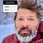 Misha Collins Instagram - As The Bard once said, “To be(ard) or not to be(ard).” The outcome will be decided by your vote. ✅ SHAVE IT. ☑️ SAVE IT.