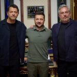Misha Collins Instagram - My good friend, UN Ambassador @gilesduley, has been in Ukraine working to support victims of the war. Giles, I’m so grateful to you & the @legacyofwarfoundation team for everything you’re doing-and for connecting me with @u24.gov.ua. Giles does his tireless work despite losing 3 limbs to explosives while documenting stories on the front lines of war. Please donate to support demining so we can help keep Ukrainians safe: LINK IN BIO