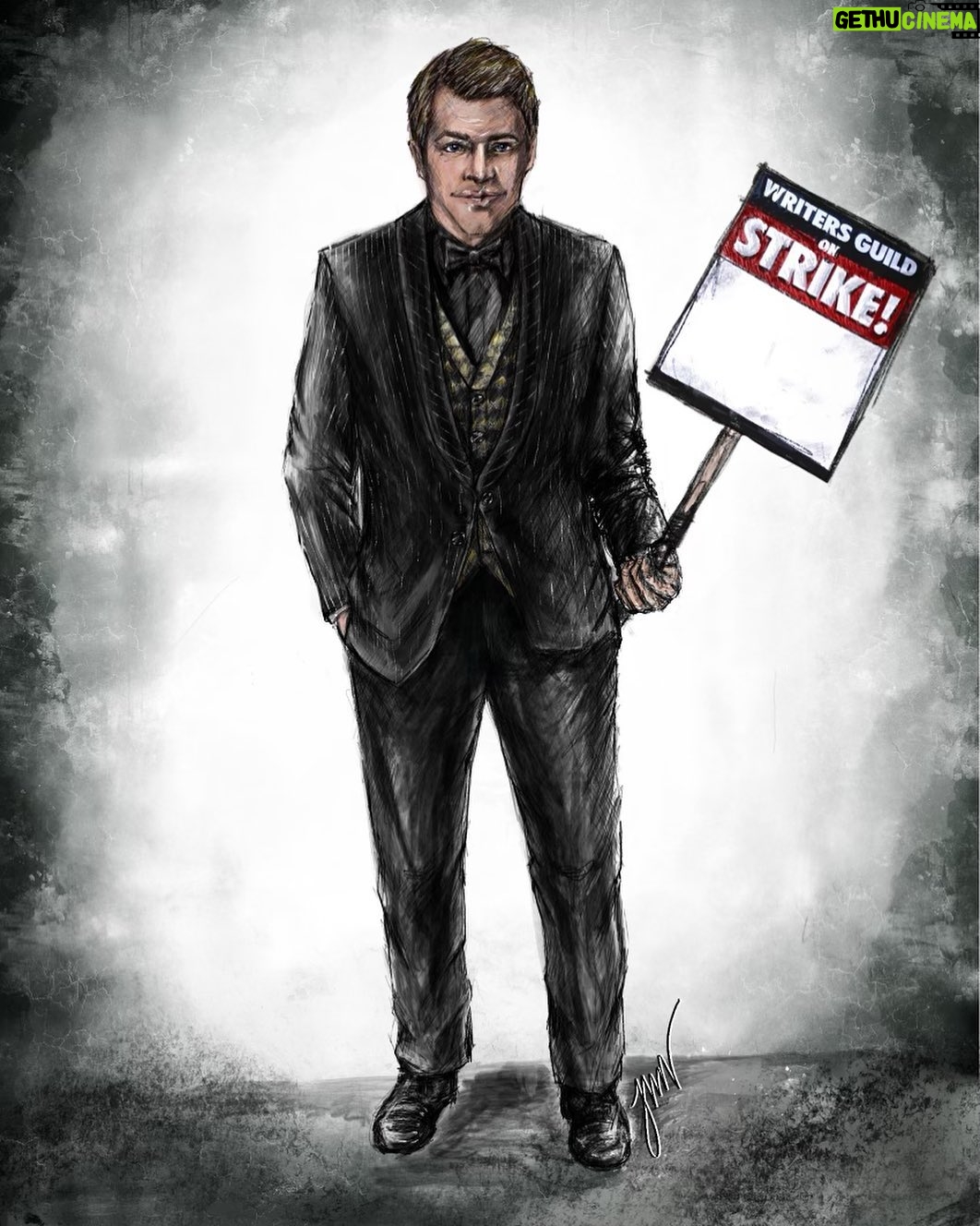Misha Collins Instagram - A DIY Strike solidarity image courtesy of @jennifermaydesigns... Use as you see fit! #wgastrong
