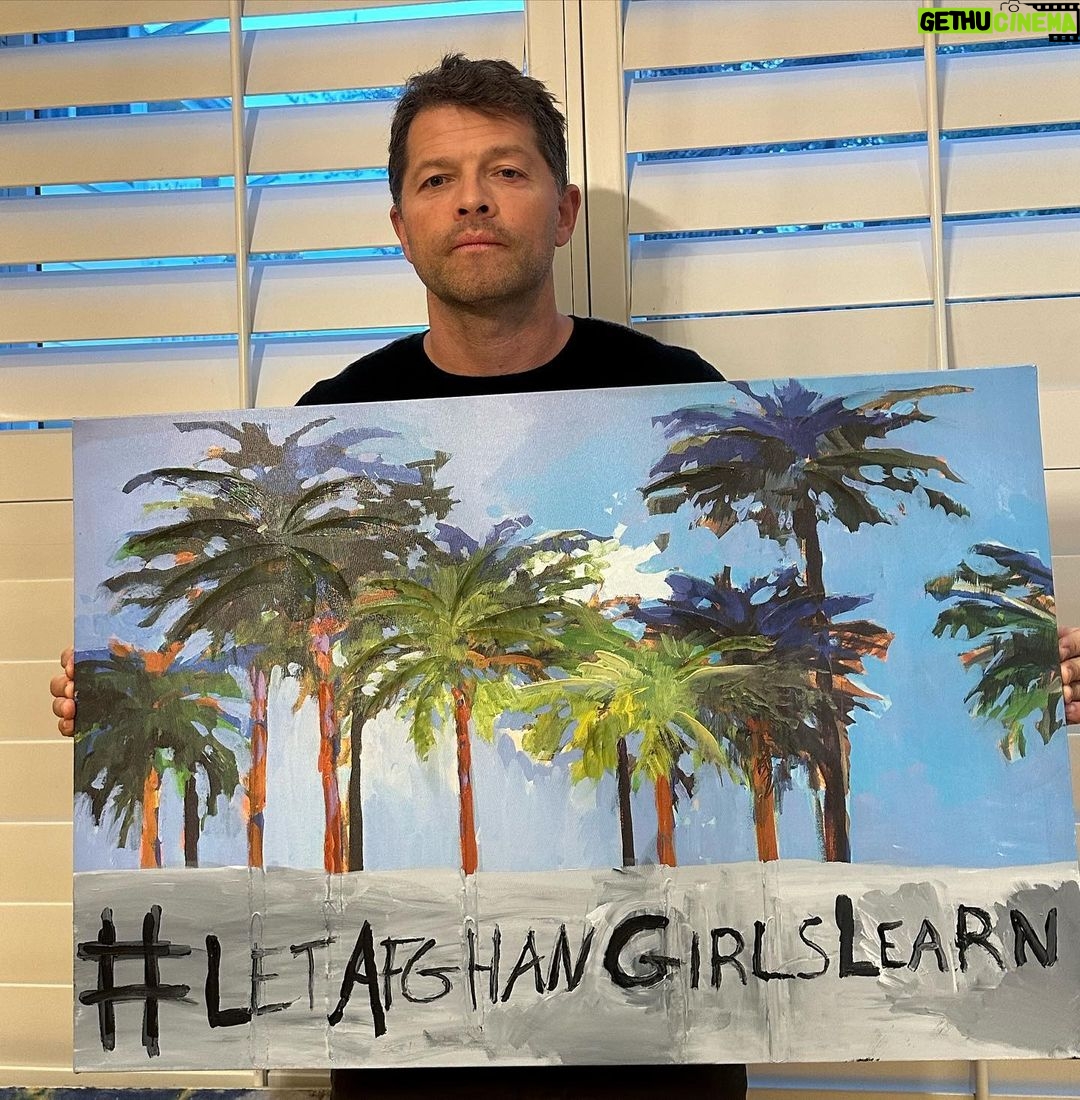 Misha Collins Instagram - Today should be the first day of school in Afghanistan for all students, but the Taliban won’t let girls over the age of 12 attend school. #letafghangirlslearn