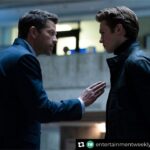 Misha Collins Instagram - Police procedure 101: Always hand evidence from the murder scene to your prime suspect, just in case you need their fingerprints on it later. (#CWGothamKnights premieres Tuesday at 9/8C. Let’s use it as an excuse for a massive get-together. Comment below to organize or find a watch party in your area!) bit.ly/EW_GothamK #Repost from @entertainmentweekly • Who murdered Batman? That's what Harvey Dent wants to find out on #GothamKnights. Watch Misha Collins as Harvey Dent interrogate Batman's son at our link in bio. 📷: Jasper Savage/The CW