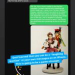 Misha Collins Instagram - I just learned that you can do a “laughing reaction” at your own messages on an iPhone. This is going to be a game-changer.