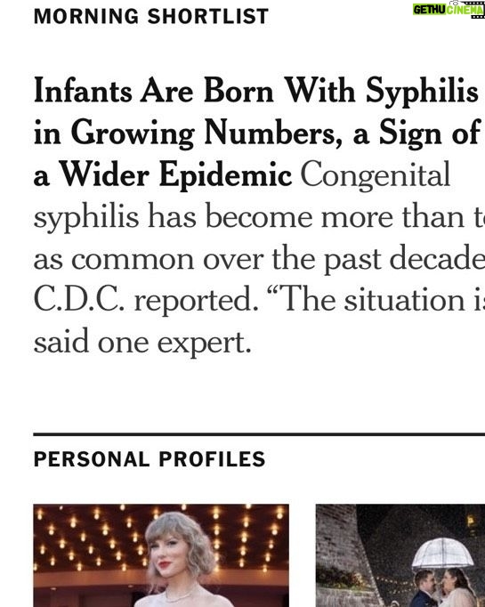 Misha Collins Instagram - I just saw the "For You" tab at the top of the screen in the @NYT app and thought, "Great! A customized filter based on my interests!" Turns out I am interested in @Taylorswift and babies with syphilis.