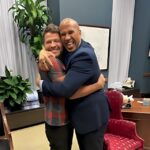Misha Collins Instagram - I’ve “met” Senator @corybooker several times virtually, and he’s always promised me a big hug when we finally met in person. Last week in DC, I cashed in big time.