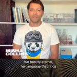 Misha Collins Instagram - It is Independence Day in #Ukraine, and this recitation of a beloved poem about Ukraine was broadcast on National TV in Ukraine today. Happy birthday, Ukraine. 💙💛🇺🇦