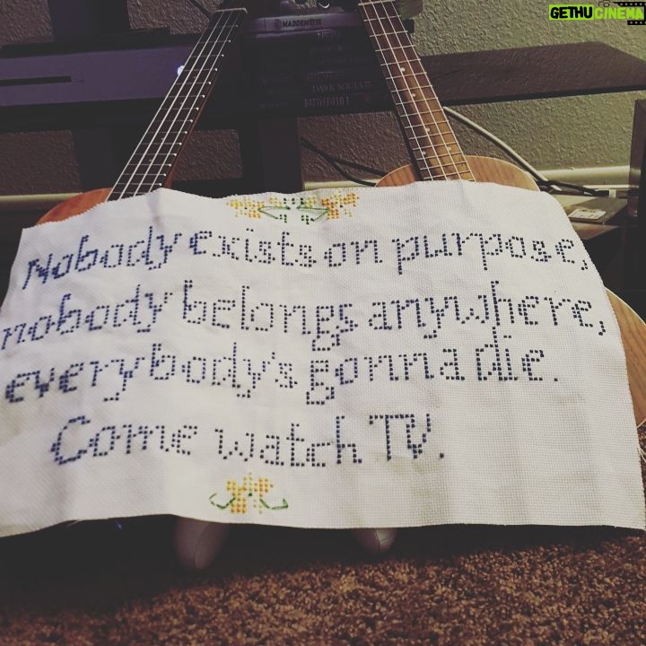 Mitchell Hope Instagram - @taylaaudrey cross stitching skills Its from that cartoon thats based on back to the future but not really