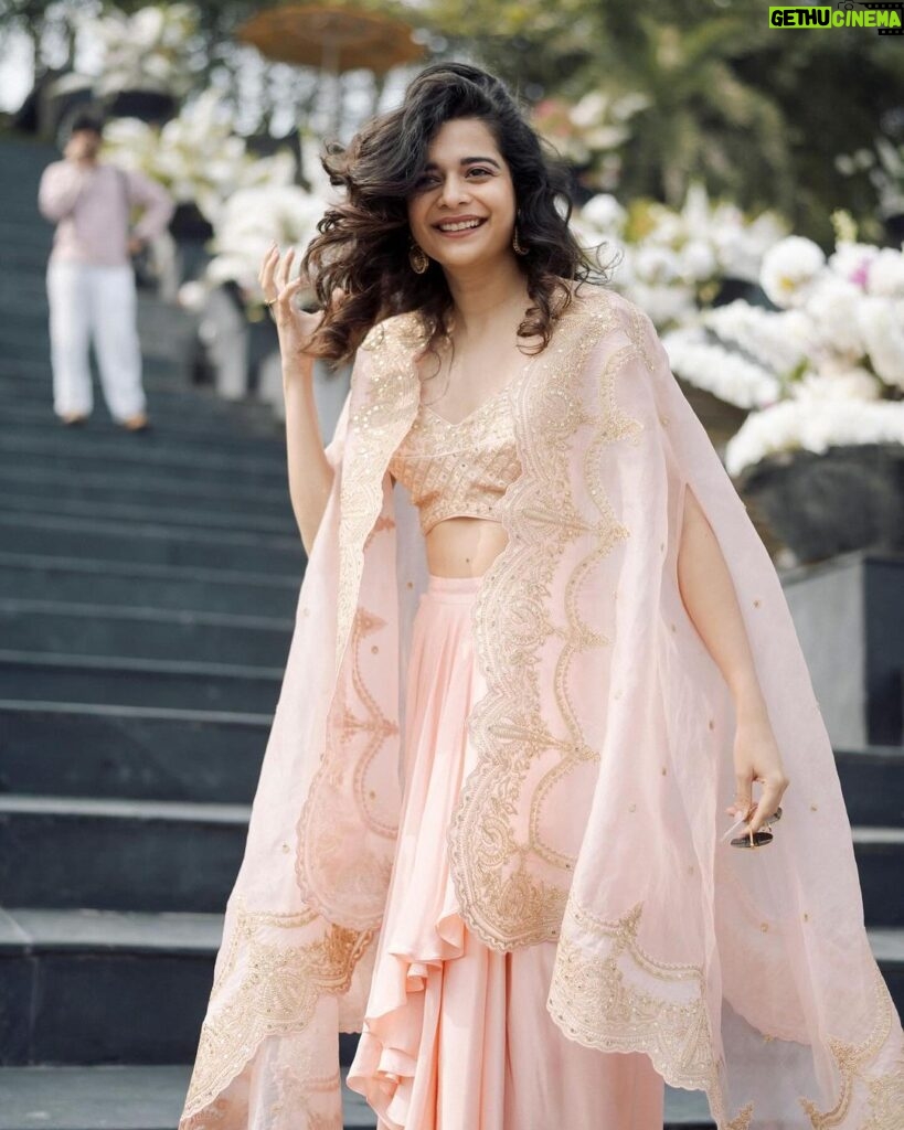 Mithila Palkar Instagram - Pastel Party 🎈 Styled by @shreejarajgopal @drapingdreams.inc Outfit @toraniofficial Earrings @beautiart_official Juttis @fizzygoblet Hair @coleen_khan_affonso 📸 @etherealstudio.in