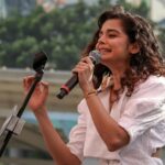Mithila Palkar Instagram - In sickness and health and in all the stories I choose to tell ^.^ Always a pleasure coming back to @spokenfest ! There is so much love to take back from here…it’s too precious! Thank you for it all! 🫠🥰 @meerasmelodies - thank you for being such a trooper and being such a giving performer! ♥️ @shantanuanandpoetry , @hellyshah_ - there was no way I could’ve done this without you guys! Thank youuu! 🤗 📸 @adisphotographysg @jadyn_ferns11 Spoken Fest