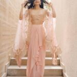 Mithila Palkar Instagram - Pastel Party 🎈 Styled by @shreejarajgopal @drapingdreams.inc Outfit @toraniofficial Earrings @beautiart_official Juttis @fizzygoblet Hair @coleen_khan_affonso 📸 @etherealstudio.in