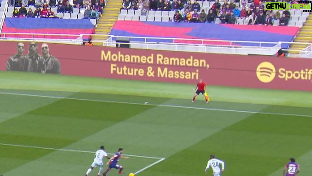 Mohamed Ramadan Instagram - 🇪🇸😎 Spotify featured Arabi around the field during FCB vs. Getafe game yesterday FCB Barcelona Stadium