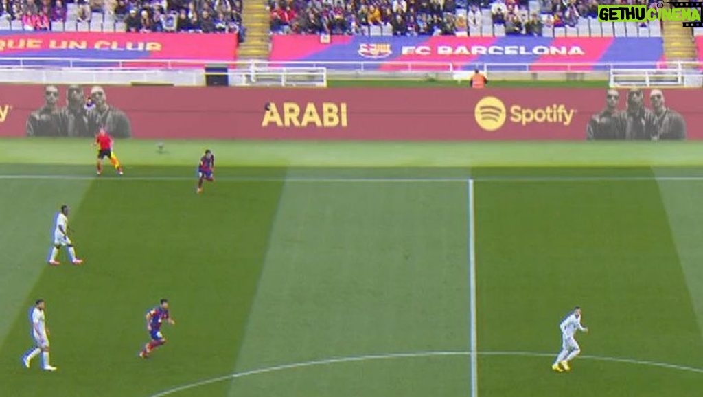 Mohamed Ramadan Instagram - 🇪🇸😎 Spotify featured Arabi around the field during FCB vs. Getafe game yesterday FCB Barcelona Stadium