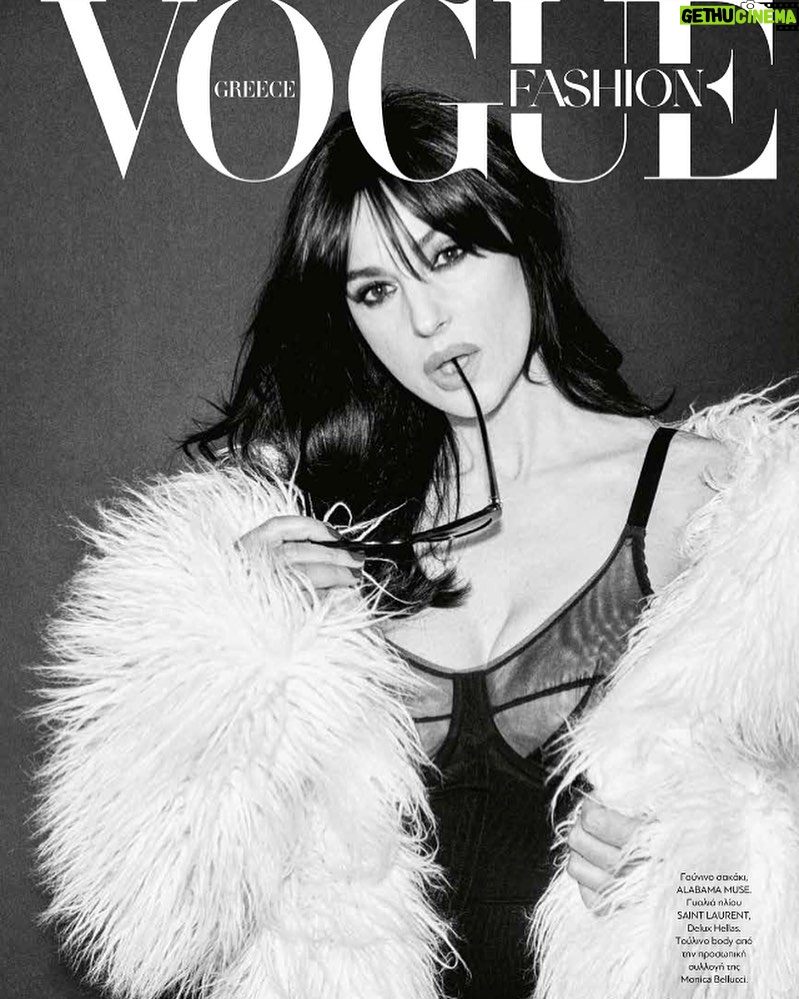 Monica Bellucci Instagram - ❤️New Cover Story @voguegreece by @ellenvonunwerth 🌹 Editor in Chief @thaleiavoguegr Art Director @rinetta_._ Fashion director @elinehoyois Post Production @daviddjian.work ✨ Mua @letiziacarnevale Hair @johnnollet @adrienne.manucurist Image Agent @karinmodels_official #monicabellucci#cover#vogue#greece#bnw#photooftheday#ellenvonunwerth