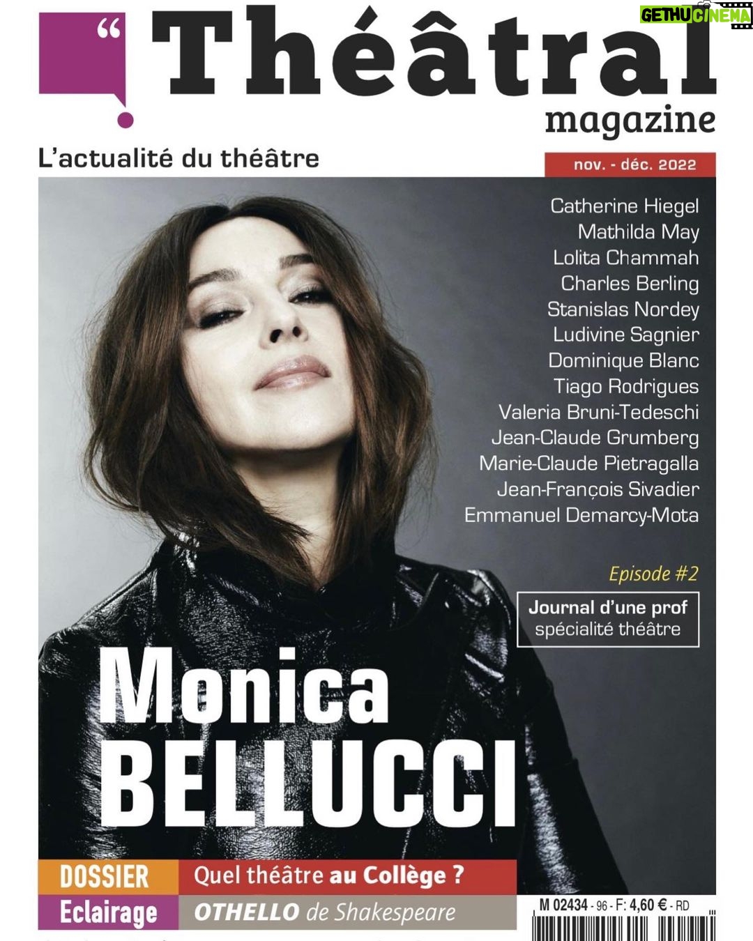 Monica Bellucci Instagram - ❤️Thanks à Théâtral Magazine for this Cover ‘’Maria Callas : Lettres et mémoires ‘’ Director @tomvolf A Paris, Au théâtre du Châtelet @theatrechatelet le 14 Novembre 2022 Photo @lucbraquet #monicabellucci#theatreduchatelet#paris#lettresetmemoires#director#tomvolf