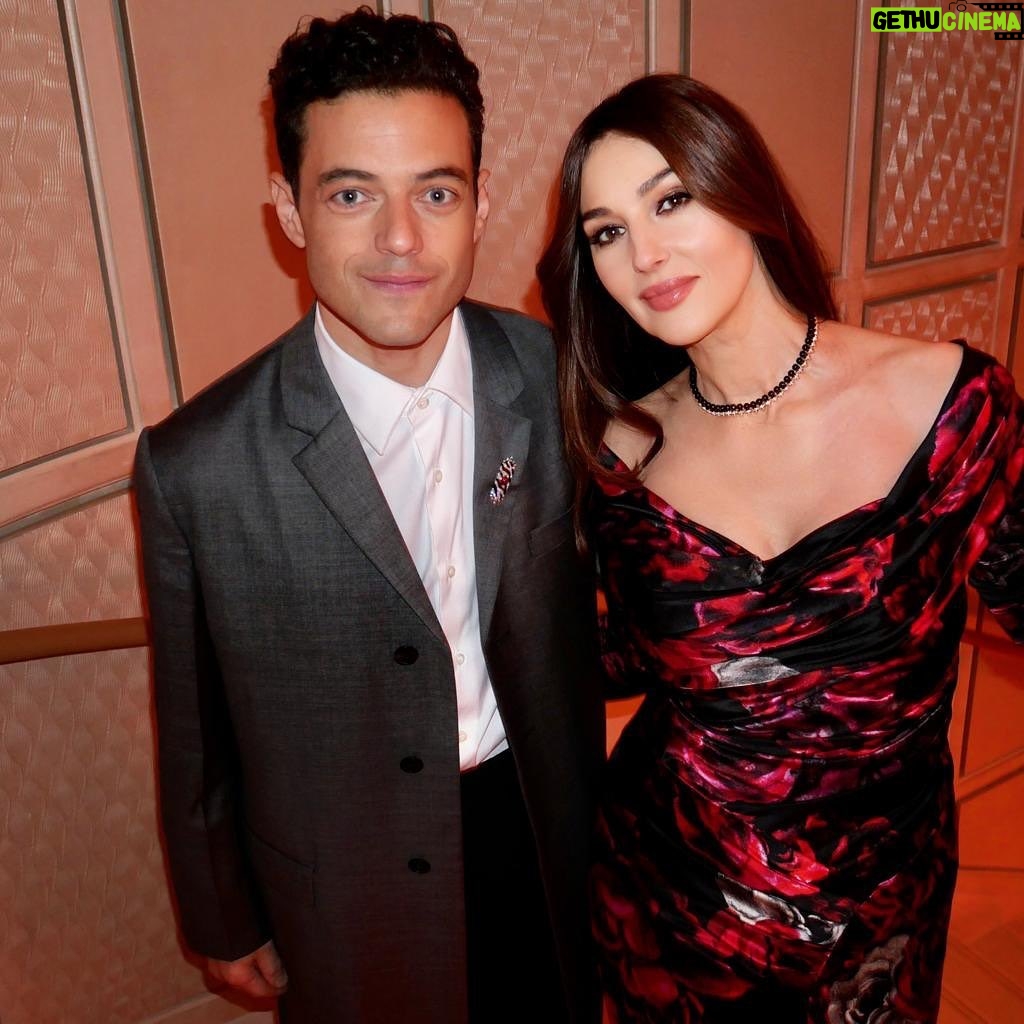 Monica Bellucci Instagram - ❤️ At the event @cartier with Rami Malek Photo @richardgianorio Dress @dolcegabbana Hair @johnnollet Mua @letiziacarnevale #monicabellucci#ramimalek#cartier#opening#13ruedelapaix#photography#richardgianorio#dress#dolcegabbana