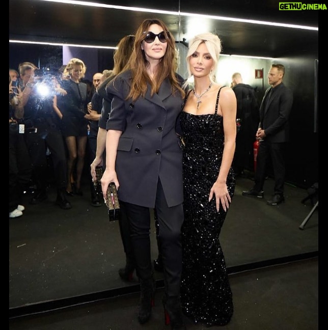 Monica Bellucci Instagram - ❤️ In Milano at the SS23 of @dolcegabbana with the beautiful @kimkardashian Hair @johnnollet Mua @letiziacarnevale #monicabellucci#kimkardashian#event#ss2023#dolcegabbana