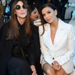 Monica Bellucci Instagram – ❤️At the show of Elie Saab with the beautiful @evalongoria 
Dressed by @eliesaabworld 
Jewelry @cartier
Hair @johnnollet 
Mua @letiziacarnevale 

#monicabellucci#evalongoria#fashionshow#eliesaab#ss23#paris#palaisdetokyo#ring#cartier#karinmodels