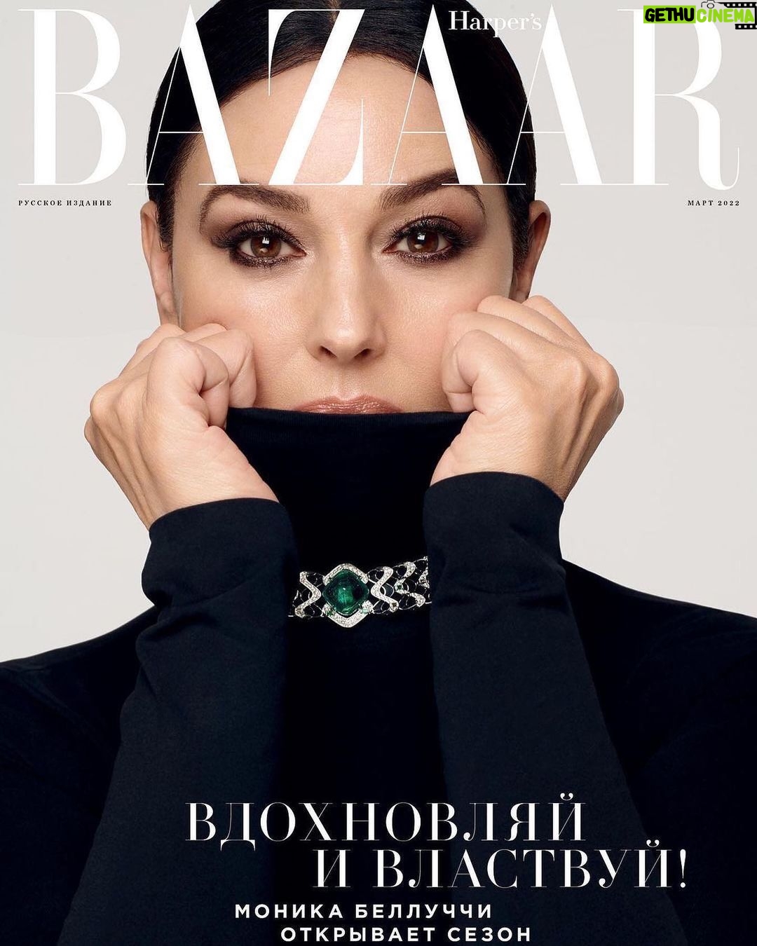 Monica Bellucci Instagram - ❤️Cover Story @harpersbazaar_ru March 2022 Issue by @stephanlisowski Styled by @katetabakova Necklace @cartier Hair @johnnollet Mua @letiziacarnevale Image Agent @karinmodels_official #monicabellucci#new#coverstory#harpersbazaar#russia#cartier#cartierjewelry#photography#stefanlisowski#моникабелуччи