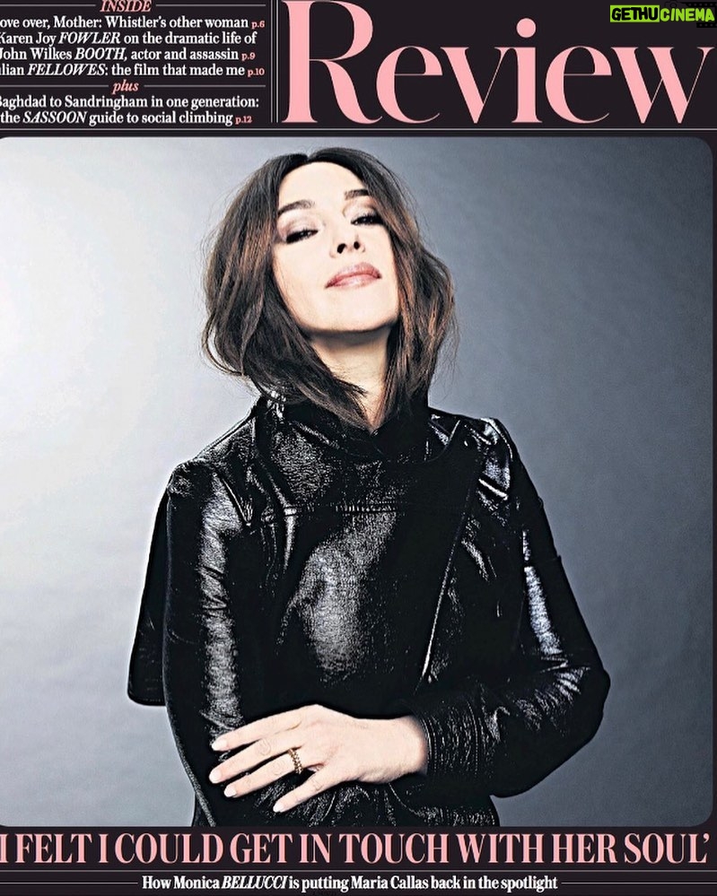 Monica Bellucci Instagram - ❤️Review @telegraph this weekend Photo @lucbraquet Outfit @courreges Ring @cartier Styled by @barbarabaumel Mua @letiziacarnevale Hair @cedrickerguillec #monicabellucci#dailytelegraph#weekend#mariacallas#lettersandmemoirs#tomvolf#soon#onstage#england#photooftheday#lucbraquet#моникабеллуччи
