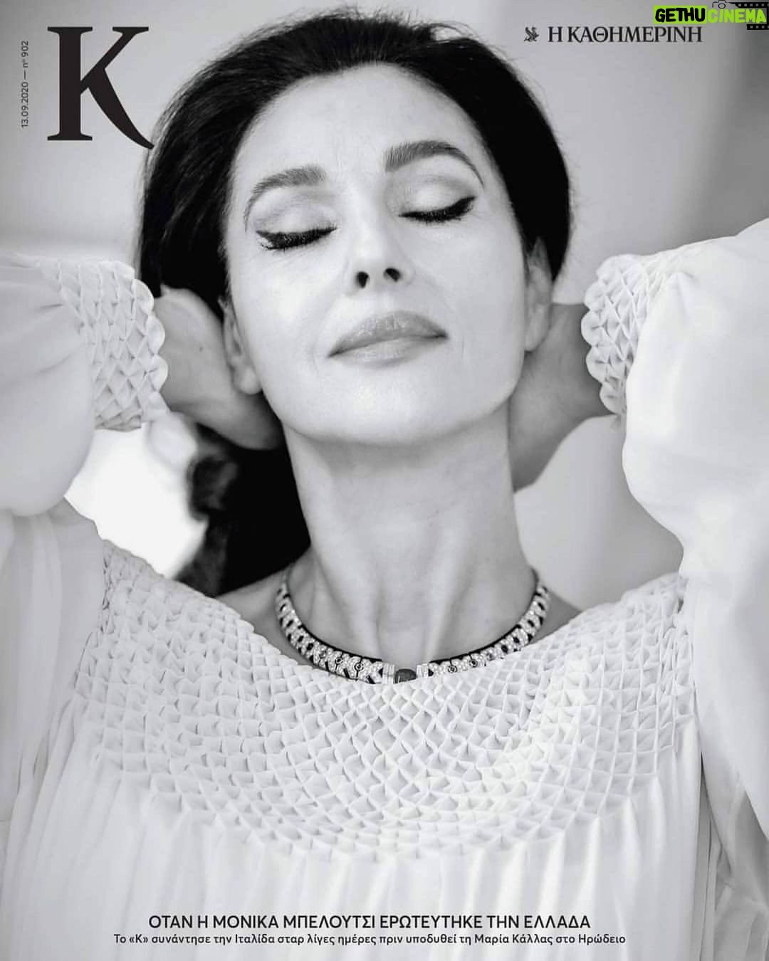 Monica Bellucci Instagram - ❤️Cover of K Magazine @kathimerini Photo @tomvolf Necklace @cartier Dress @dior Mua @jolanta.cedro Hair @johnnollet @handk_officiel From 29 till 30 September in Athenes at the Herodes Atticus theater for « Lettres et Mémoires : Maria Callas. » Director Tom Volf @lykofostheater #monicabellucci#cover#kmagazine#photography#tomvolf#jewelry#cartier#cartierdiamonds#dress#dior#soon#herodesatticustheatre#lettresetmemoires#mariacallas#моникабелуччи