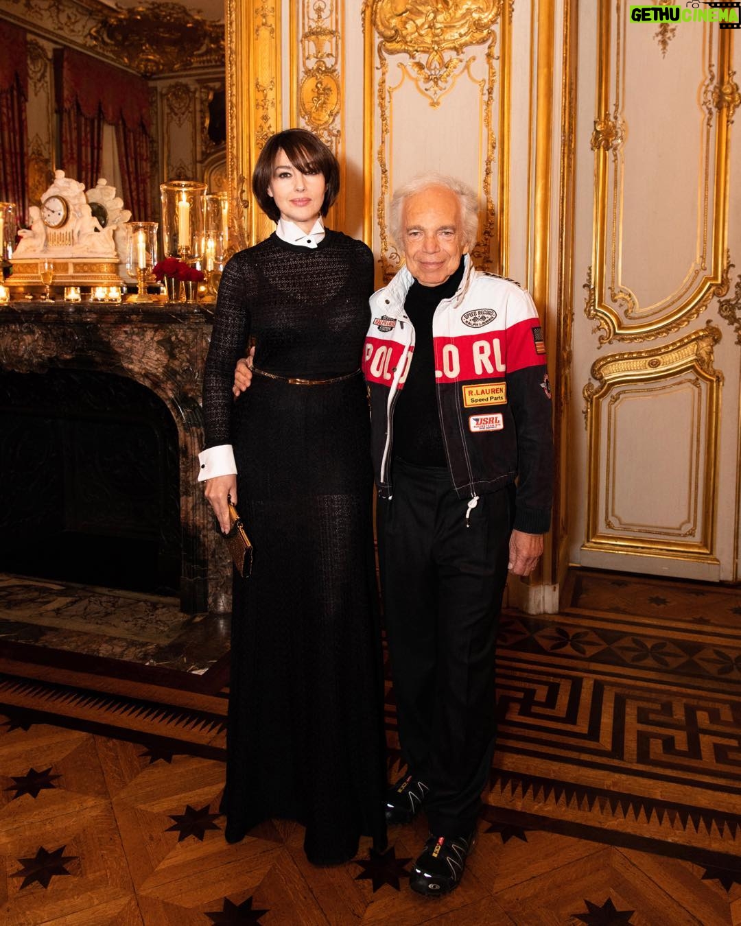 Monica Bellucci Instagram - ❤️Last Night with Mr Ralph Lauren at the occasion of the screening of the documentary VERY RALPH @ralphlauren @hbo Dressed by Ralph Lauren Hair @CedricKerguillec Mua @jolantacedro #monicabellucci#veryralph#ralphlauren#dress#documentary#hbo#моникабелуччи#paris#hbo