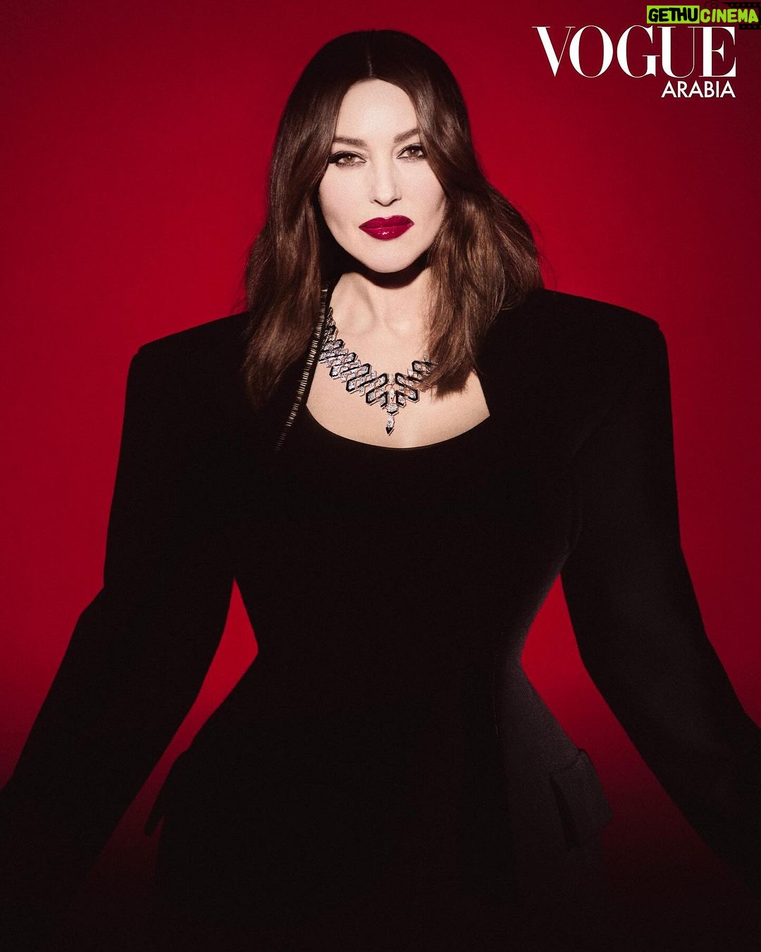 Monica Bellucci Instagram - An eternal muse, #VogueArabia’s second cover star for the anniversary issue is Italian icon #MonicaBellucci. At 59, the muse feels more confident than even in her own skin. “Things are changing because women today are talking out loud,” offers Bellucci. “I see all these incredible actors like Isabelle Huppert, Charlotte Rampling, Fanny Ardant… women who still have the possibility to play leading roles and they’re still amazing. It really proves how things are different compared to before, where after 40 years old, women didn’t have the chance to work anymore.” Themed ‘Beauties of the World’, our #March2024 issue aims to celebrate women of different ethnicities, body types and ages — all with a strong connection to relevant social causes — while reminding us that beauty is not just a physical trait, but a quality that really shines from within. Tap the link in bio to discover more highlights. Cover 2 of 7. #VogueArabiaTurns7 * الترجمة العربية في التعليقات Editor-in-chief: @mrarnaut Photography: @nimabenati Fashion director: @aminejreissaty Style: @barbarabaumel Hair: @johnnollet Makeup: @letiziacarnevale Nails: @nafissadjabi Digital operator: @massimofusardi Hair assistant: @dystopia_in_my_room Furniture: @rochebobois Producer: Sam Allison Studio: @studio.labriquerouge Monica Bellucci’s agent: @karinmodels_official Interview: @catminthe
