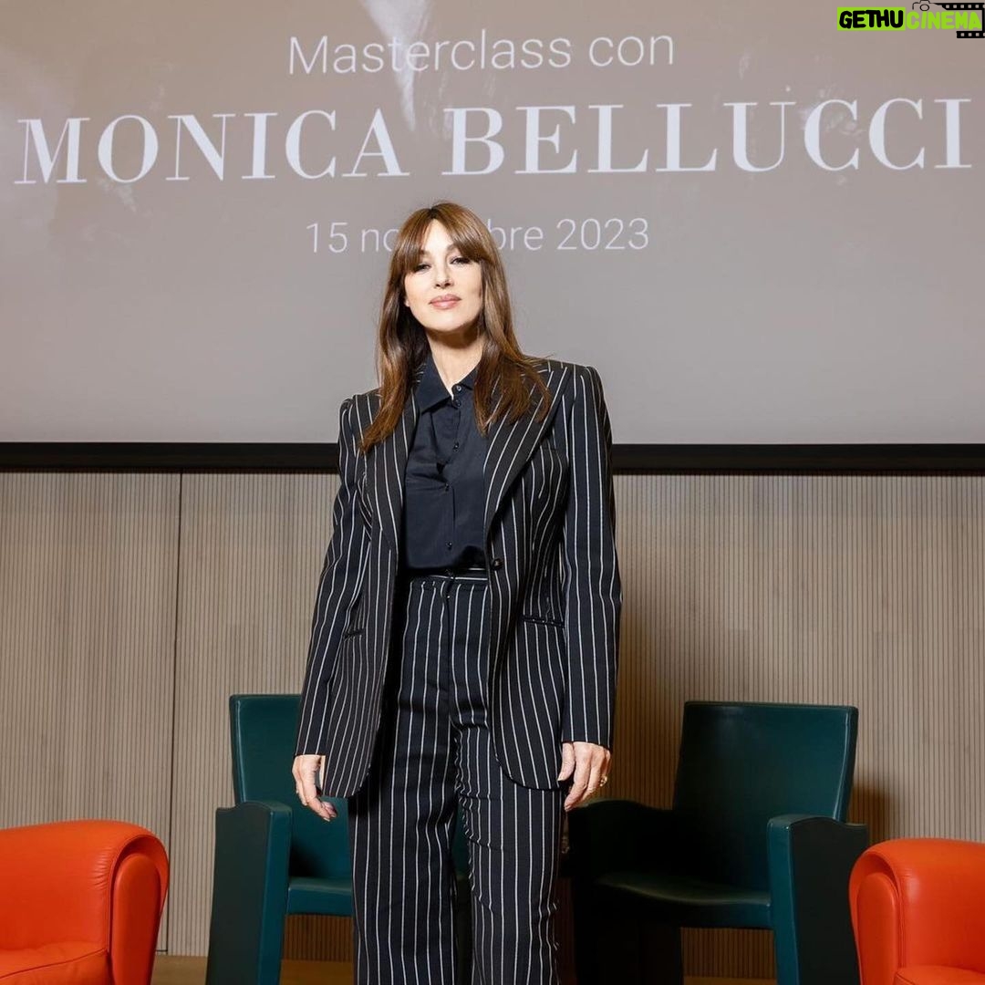 Monica Bellucci Instagram - ❤️ Very honored to have been invited to the prestigious IULM University to preside a master class in the presence of the rector of the University Gianni Canova. Thank you so much to Professor Canova and all the students and their wonderful energy! @iulm_university @gianni_canova @ep.suite19pr #monicabellucci#masterclass#iulmuniversity
