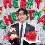 Moon Bin Instagram - 🍓🍫🎂 😚 🇫🇷🥖❤️ #광고 #파리바게뜨 #블레싱레드베리 #펭수산타