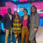 Morena Baccarin Instagram – So happy to be able to represent @rescueorg at Websummit. What they do is so inspiring and we need all the help we can get in the tech AI world to continue the reach and solutions in education and information. #aprendIA #signpost