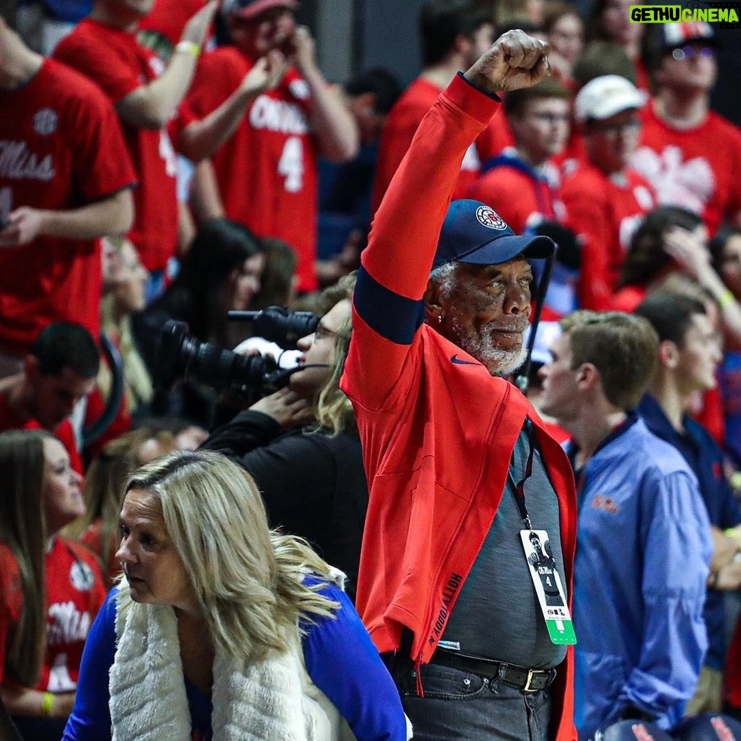 Morgan Freeman Instagram - Tonight is the first game of the season for the @olemissmbb team - good luck! I’m excited for the new season. ❤️🏀
