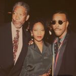 Morgan Freeman Instagram - Circa 1993 - BOPHA premiere with Alfre and Arsenio. What’s your favorite 90’s moment? #ThrowbackThursday