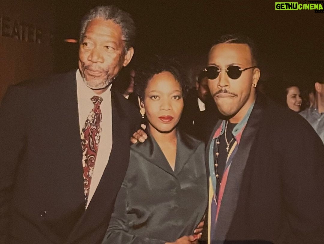 Morgan Freeman Instagram - Circa 1993 - BOPHA premiere with Alfre and Arsenio. What’s your favorite 90’s moment? #ThrowbackThursday