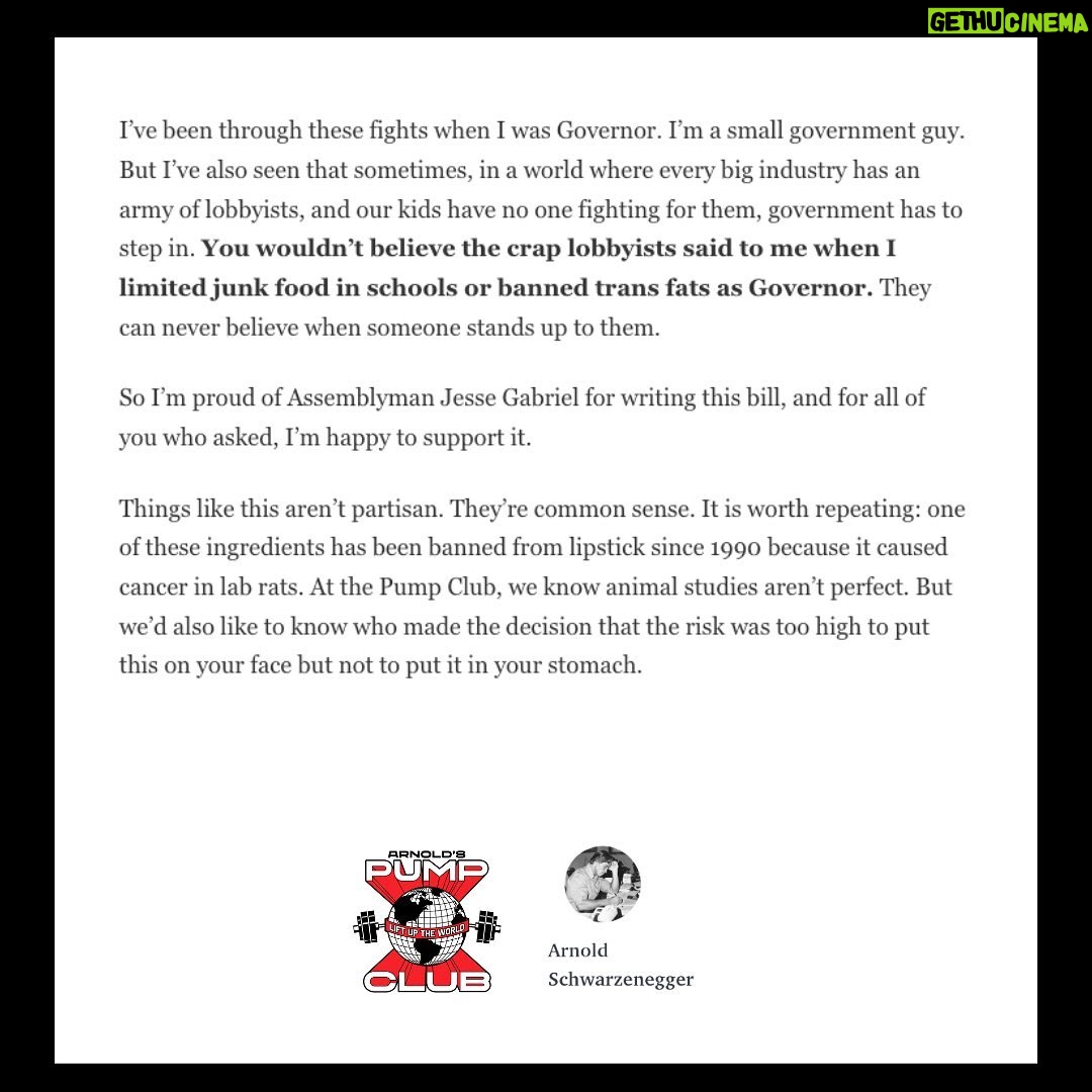 Morgan Freeman Instagram - Join us in supporting California Assembly Bill 418. @schwarzenegger has delved into the details of the California bill making headlines for its efforts to ban certain food additives. Swipe to read more. This is NOT a ban on Skittles. I commend Assemblyman Jesse Gabriel (@asmjessegabriel) for championing this bill, and I'm proud to lend my support to this cause. Together, let's stand against misinformation and support Assembly Bill 418. Join us in promoting a healthier and more transparent food system. Link in my bio for Governor Schwarzenegger’s full newsletter. #SupportAB418 #TransparentFoodSystem