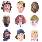 Morgan Freeman Instagram - “I once heard a wise man say ‘There are no perfect [people] in this world. Only perfect intentions’.” - Azeem @GeoffreyStoneArt has created over 100 portraits of movie characters from the 80s and 90s - what a great time capsule of iconic movies! 🎨: @geoffreystoneart for @isitforreel