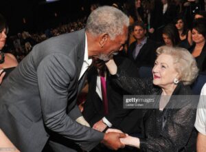 Morgan Freeman Instagram - Party with angels, Betty! That's what legends do...

pc: Getty Images