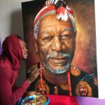 Morgan Freeman Instagram - Thank you @onuohacolumbus for including me in your “Home Call” Portrait Series - it’s an honor.