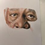 Morgan Freeman Instagram - “Drawing is the art of taking a line for a walk.” - Paul Klee Dankeschön @dominiques_farbmanufaktur_ink for sharing your talent!