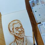 Morgan Freeman Instagram - Who knew coffee and art would be the perfect blend! Thank you @pindipaw for this unique portrait.